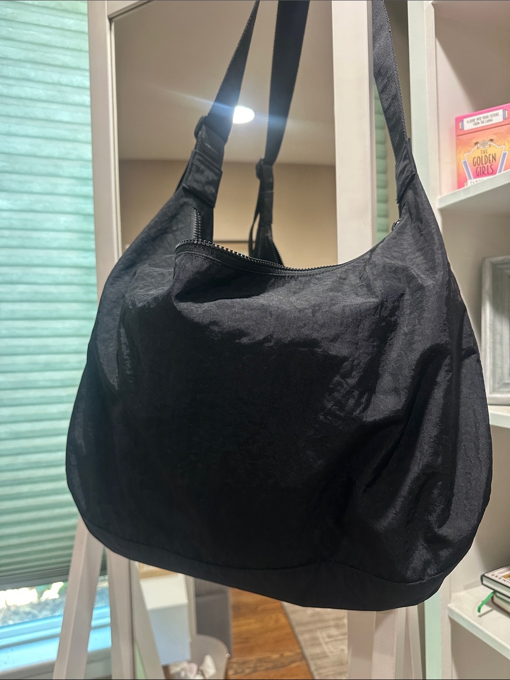 BAGGU Large Black Crescent Bag w/ insert